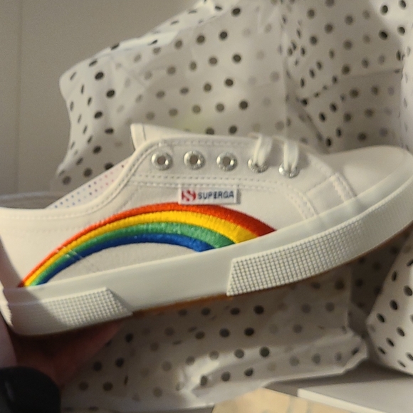 SUPERGA Embroidered Rainbow Sneakers - Picture 7 of 13